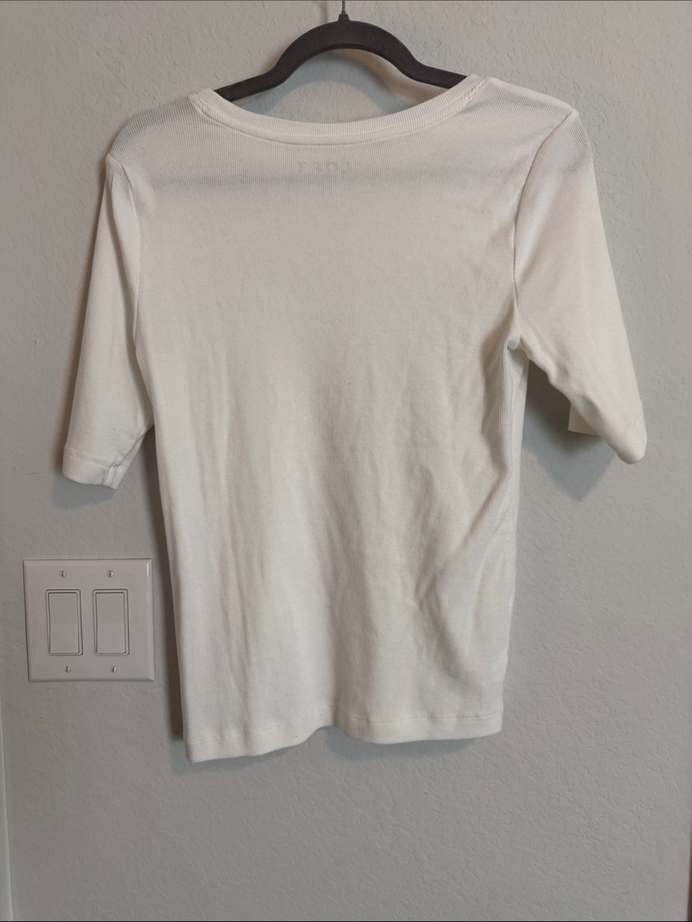 LOFT White Short Sleeve Crewneck Top - Picture 4 of 4